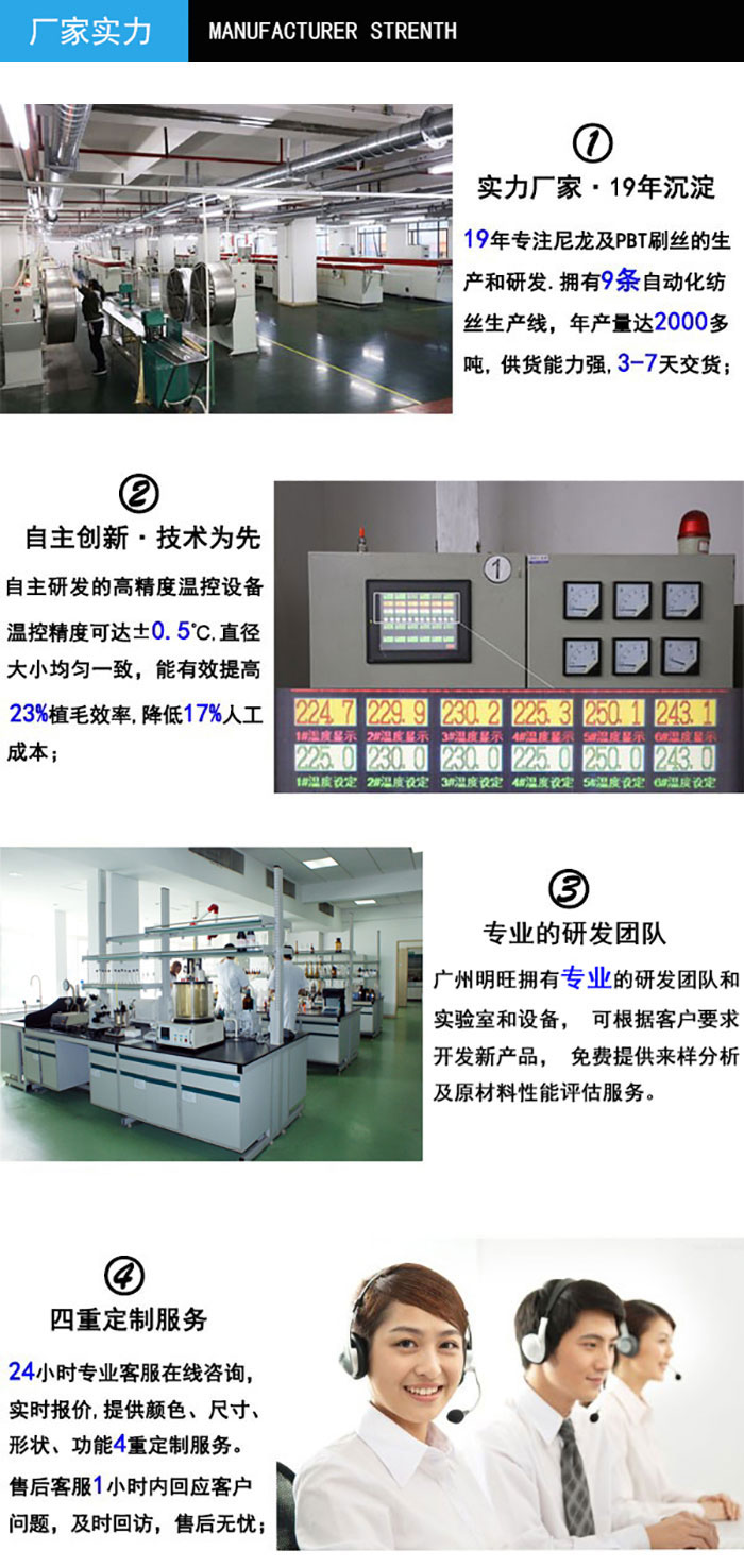 PBT塑料毛絲實力廠家